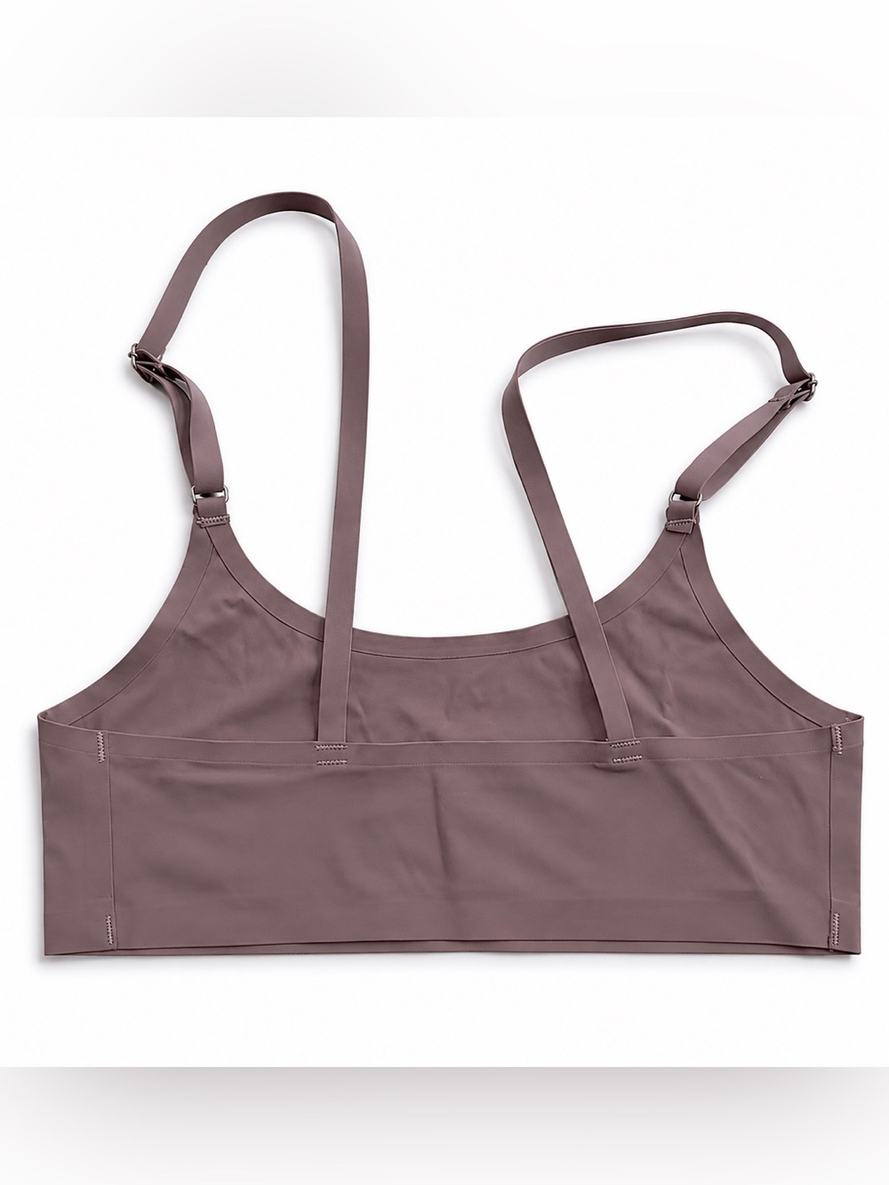 Mauve Brown Seamless Wireless Adjustable Strap Lounge Bra Soft Stretch M - Picture 3 of 5